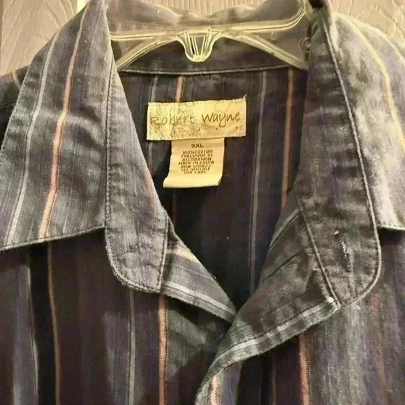 Mens Robert Wayne long sleeve button down shirt with graphics Size 3 XL - Picture 6 of 10